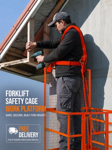 Forklift Work Platform Safety Cage 635kg  Heavy Duty Steel
