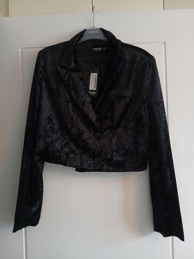 Black velvet blazer NEW