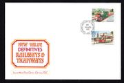1992 Isle of Man Manx Railways and Tramways Stamp Reprints for 1991 Booklets Definitive Stamps First Day Cover (FDC)