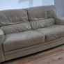 Natuzzi Cream Leather Sofas 2 seater and 3 seater Image 2