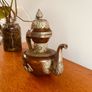 Vintage Asian Copper and Tin Teapot Image 2