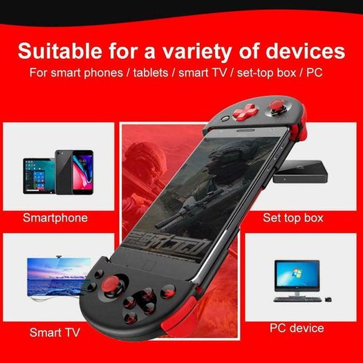 Brand New Bluetooth Game Controller Gamepad With Practical Stretch Joystick Pad, For Galaxy, Htc, Moto, Other Android Smartphones And Tablets, Smart Tv, Set-top Box, Windows Pcs