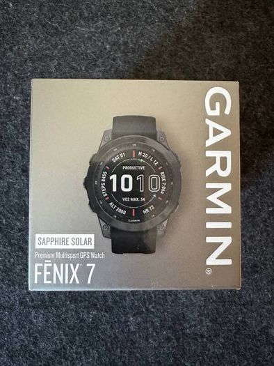 Garmin Fenix 7 Sapphire Solar 47mm (Carbon Grey Titanium) - Excellent Condition
