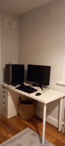 White office desk
