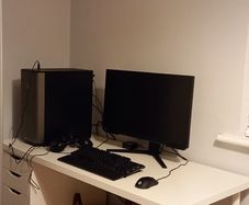 White office desk