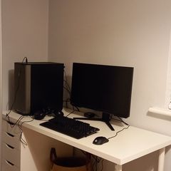 White office desk