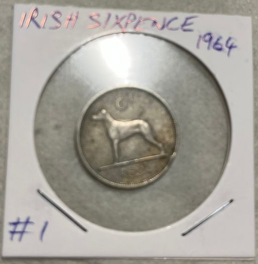 Irish sixpence 6p 1964