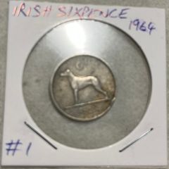 Irish sixpence 6p 1964