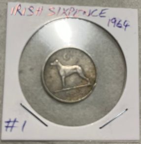 Irish sixpence 6p 1964