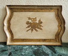 Vintage 60s italian florentine tray