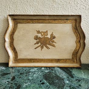 Vintage 60s italian florentine tray