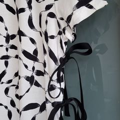 HELMUT LANG monochrome side ties tee Sz S (Fit 8-10UK) - Rrp 225 (New)