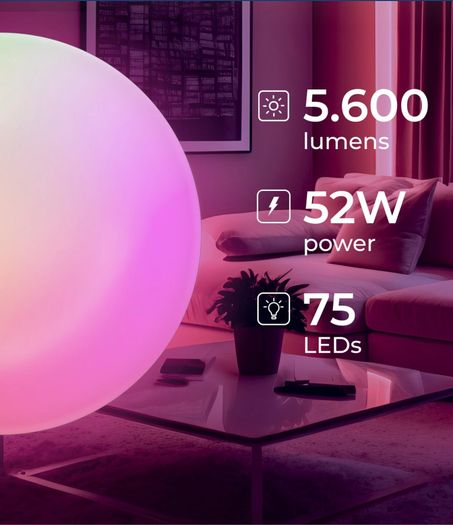 Smart LED ceiling light, RGBIC + CCT, iLink app