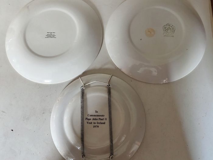 Three Pope John Paul Commemorative Plates