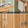 Bamboo Kitchen Trolley with Stainless Steel Top Image 3