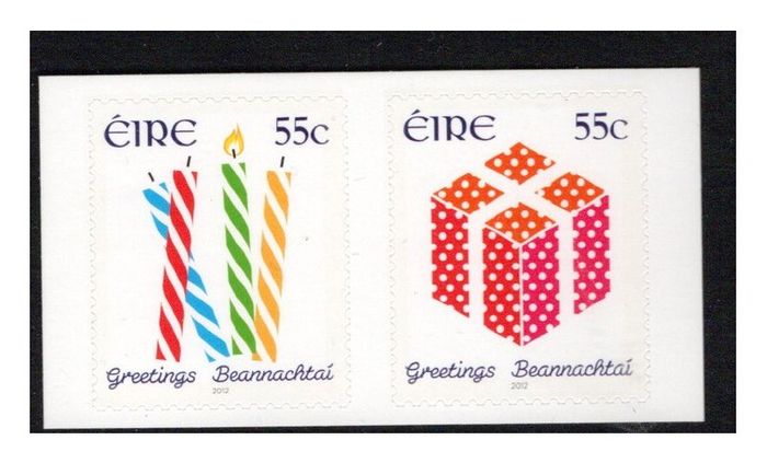 2012 Ireland Greetings Self-adhesive Booklet Commemorative Stamps Mint Never Hinged (MNH)