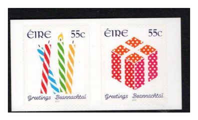2012 Ireland Greetings Self-adhesive Booklet Commemorative Stamps Mint Never Hinged (MNH)