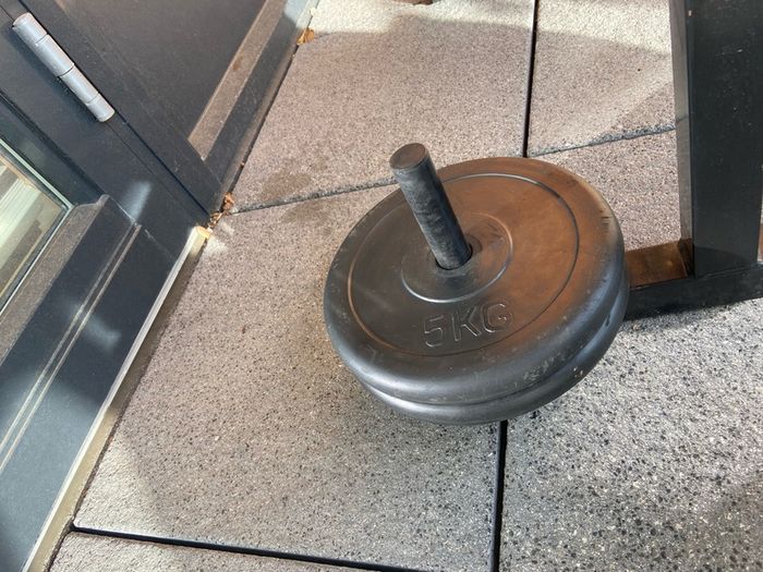 Physionics Adjustable Weight Bench + Barbell & Weights
