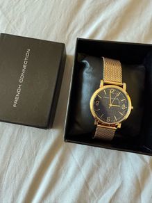 Brand new French Connection watch, gold and blue