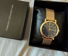 Brand new French Connection watch, gold and blue