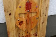 Rustic Spartan Wood Art Helmet