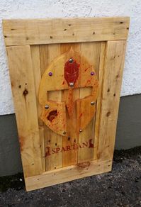 Rustic Spartan Wood Art Helmet