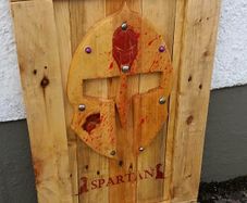 Rustic Spartan Wood Art Helmet