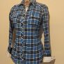 Zara Blue Check Shirt Image 9