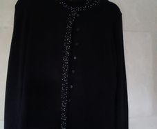M&S black twin set cardigan and top with nice neck detail