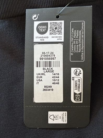 Brand-new Ladies Black Workout Shorts from Primark