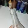 221 - John Power and Son Vintage Clear Glass Decorative Collectible Cork Top Whiskey Bottle Image 4