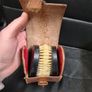 Vintage Gentlemens grooming brush set in original leather case Image 3