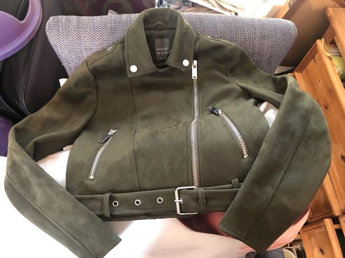 Jacket green suede penny's