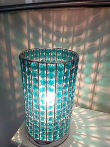 blue crystal table lamp
