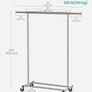 Extendable Clothes rail on wheels 100kg load capacity Image 3