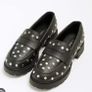 Black Studded Chunky Loafers  /School shoes Image 3