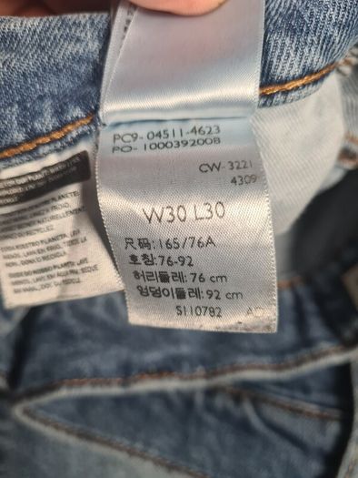 LEVIS 511 slim fit jeans blue denim Size W 30 L 30 zip fly