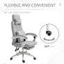 Vinsetto High Back Office Chair Reclining w/ Footrest Grey Image 3