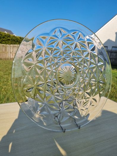Large glass decorative plate