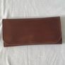 Genuine Leather Tobacco Pouch Unisex Rolling Paper Filter Wallet Brown Image 5