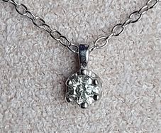 Natural Gray Diamond 0.136ct GWLAB Certified S925 Rhodium-Plated Pendant