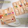 Montessori MATH BOARD 0-20 with cards and felt balls Image 2