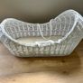 Mamas & Papas White Wicker Moses Basket in Excellent Condition Image 2