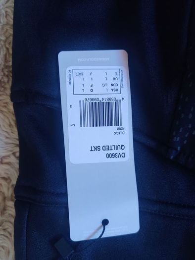 BNWT Adidas Womens Quilted Insulated Golf Skirt Black size L UK14/16 EU42/44 Postage included