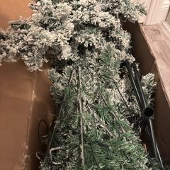 Mark and Spencers Home 6ft Snowy Pre Lit Christmas Tree Warm White LED Lights