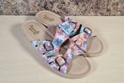womens PAVARELLA sandals slip on flip flips 2 strap Size UK 7 EU 40 made in Italy (AT1)