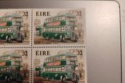 Block of 4 1993 Irish Bus stamp 32p Mint condition