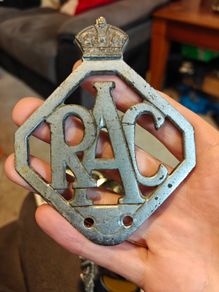 Vintage RAC Grille Car Badge