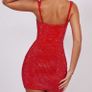 OH POLLY Embellished Sweetheart Corset Mini Dress in Fire Red Image 2
