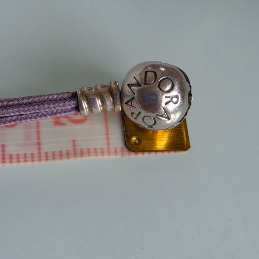 Pandora multi,strand purple/lilac cord bracelet size 19.5cm very good condition